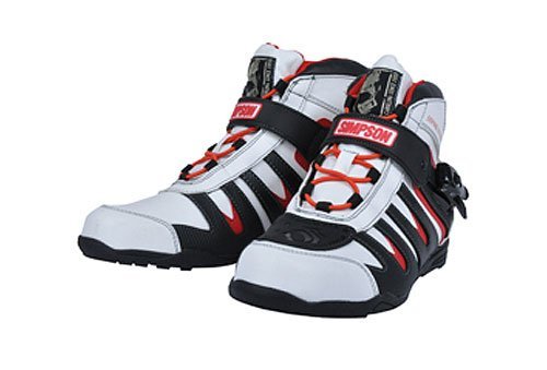 Amazon.co.jp: シンプソン(SIMPSON) ライディングシューズ WH/RD 26